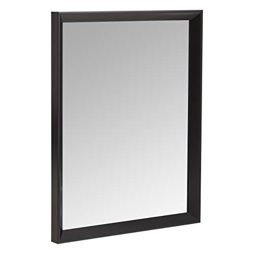 Amazon Basics rectangular Montaje en pared Espejo, marco biselado, 40.6 cm x 50.8 cm, negro
