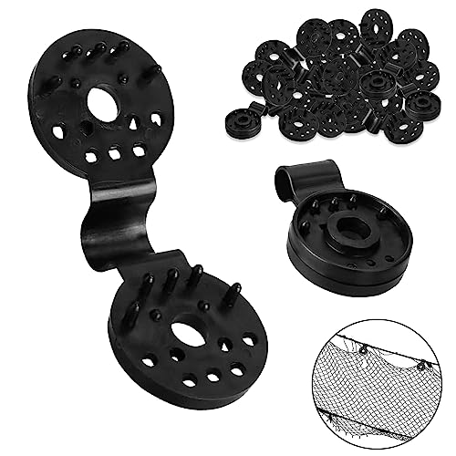 Amebleak 50 PCS Clips de Tela para Sombra,Clip de Fijación para Redes,Clip Especial con Ojal,Clips de plástico para Tela de protección para Valla de sombreado,Malla de protección contra el Viento (50)