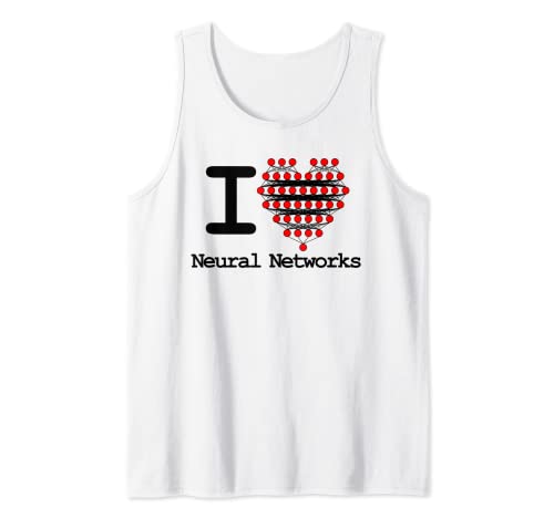 "Amo las redes neuronales" "I Love Neural Networks" IA Camiseta sin Mangas