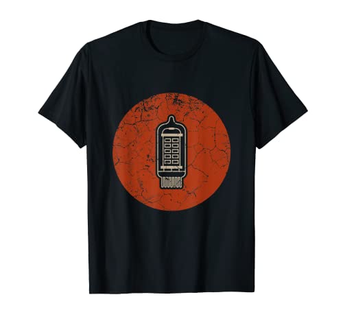 Amplificador de tubo de vacío vintage Válvula analógica sonido de música retro Camiseta