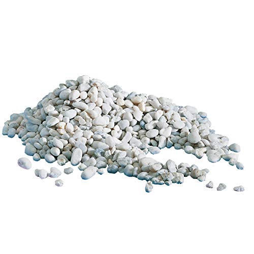 Amtra Gravel Noa, Grava Natural Para Acuarios, Piso Decorativo, Granos Gruesos Blancos De 4-8 Mm, Formato 2 Kg