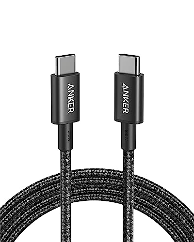 Anker Cable de carga USB C a USB C 333, 1,8 m, cable USB 2.0 tipo C de 100 W, potencia de carga rápida adecuado para MacBook Pro 2020, iPad Pro 2020, iPad Air 4, Galaxy S21, Pixel, Switch, LG, y más