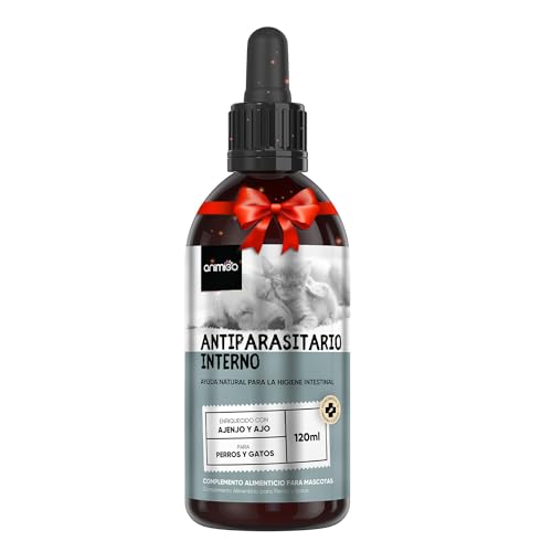 Antiparasitario y Desparasitante Perros y Gatos Interno 120 ml - Solución Líquida para Desparasitar Gatos Interno y Perros | Desparasitación Intestinal con Tomillo para Gusanos e Higiene Intestinal