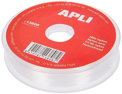 APLI 13808 - Bobina de cuerda de nylon - 0,35mm x 100 m