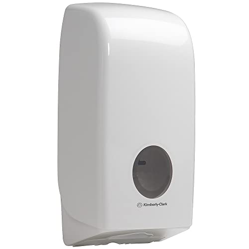 Aquarius Dispensador de papel higiénico plegado 6946 - 1 dispensador de papel higiénico blanco de una hoja