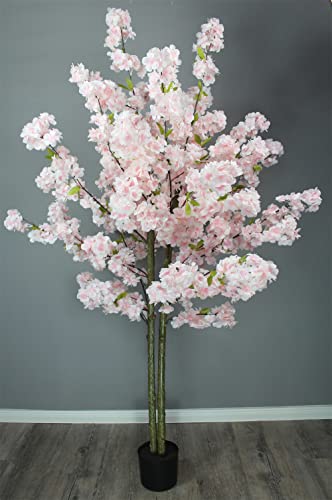 Árbol de Flor de Cerezo Artificial Árbol de Cerezo Planta Artificial Árbol de Flor de Cerezo Artificial Planta de Interior (Rosa 160 cm)