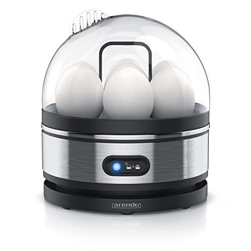 Arendo - Cuecehuevos de acero fino con función para mantener los huevos calientes - egg cooker - interruptor de función de palanca con indicador luminoso - grado de dureza ajustable - 1-7 Huevos