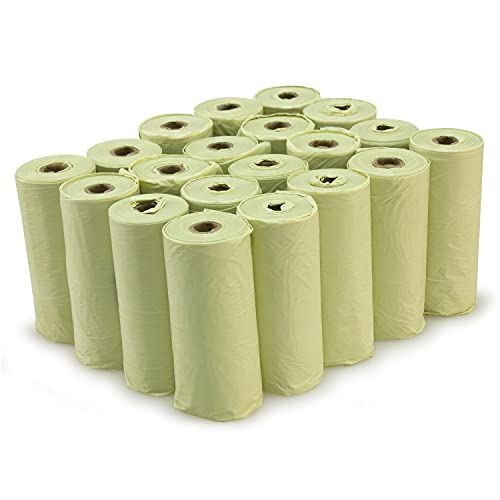 ARQUIVET Bolsas de recambio Bio Compostables para excrementos de perro (20 rollos x 15 bolsas) - Accesorios caninos - Bolsas ecológicas para cacas de perro