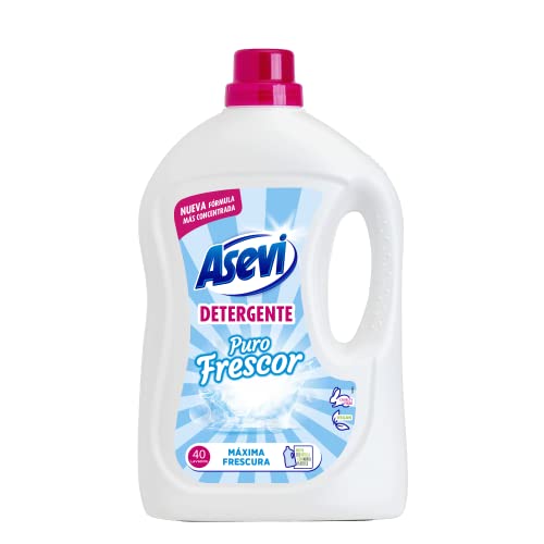 Asevi - Detergente Asevi Puro Frescor - Detergente Lavadora Líquido - detergente Concentrado - Frescura Extra para la ropa - 44 lavados