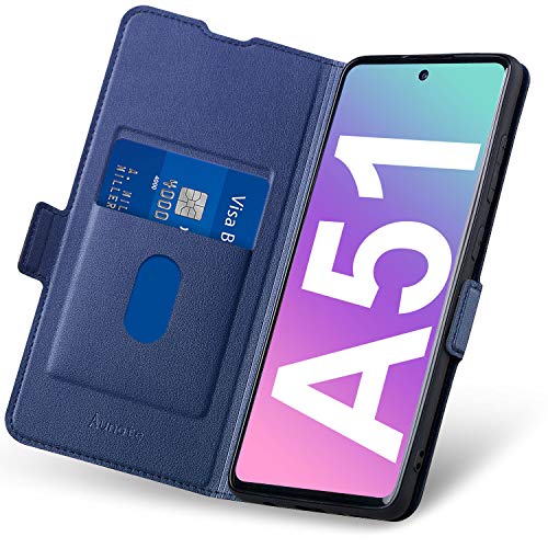 Aunote - Carcasa para Samsung A51, Funda A51, Funda Samsung A51 Rabat, Funda Tipo Cartera Samsung A51, Galaxy A51, Tapa con Ranura para Tarjeta, Cierre magnético, Flip/Folio Phone Case, Piel