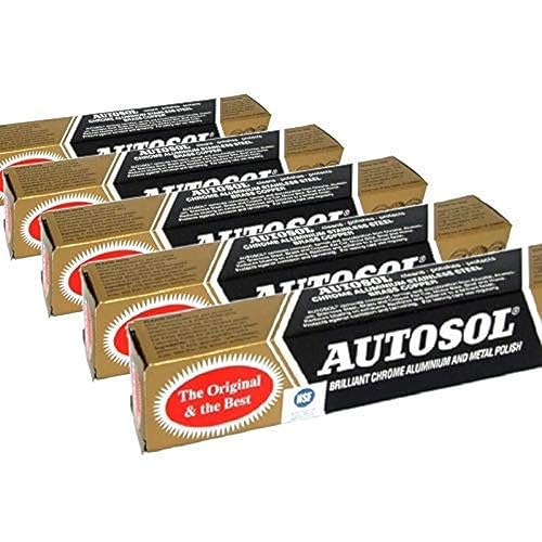 Autosol Pack con 5 Abrillantador de Metal (75ml X 5) Aluminio Cromado Acero Inoxidable Latón Cobre Etc.