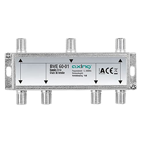 Axing BVE 60-01 - Distribuidor de antena (6 salidas, 5-1000 MHz) (importado)