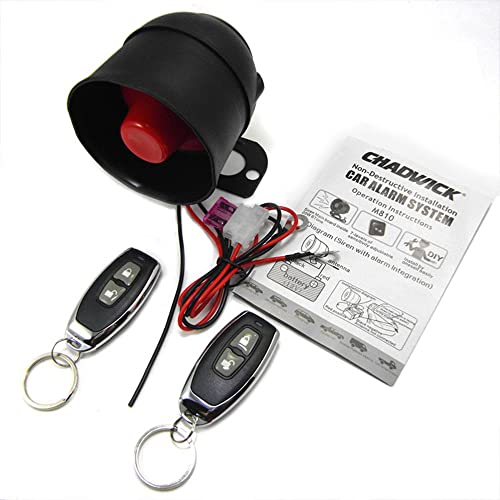 Baceyong Alarma de automóvil, CW-8110 120db de bocina de Seguridad con Control Remoto de 2 automóviles DC
