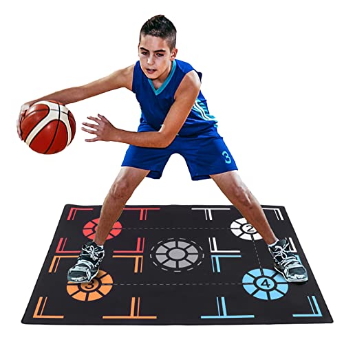 banapoy Colchoneta de Entrenamiento para Baloncesto, Goma AlfombrillaGoma Antideslizante para Niños Y Principiantes, Equipo Entrenamiento Baloncesto Alfombrilla Entrenamiento Mmute