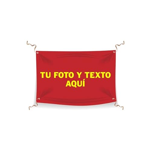 Banderas Personalizadas a 70x100 o 150x100 cm. Banderas con fotos logos Banderas con texto mensajes personalizadas (150 x 100 cm)