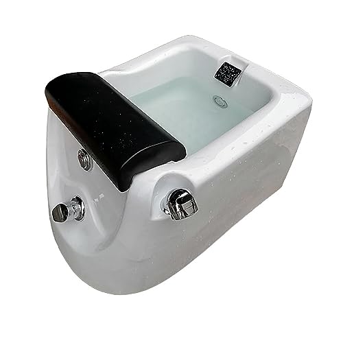 Bañera portátil de spa de pies, baño acrílico profundo con masaje, puede drenar y ajustar automáticamente agua fría caliente en el hogar, pedicura, cuenco de desintoxicación, tina para tratamiento