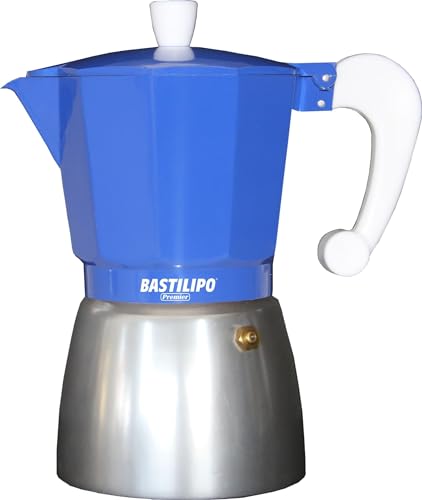 Bastilipo Colori-6 Cafetera, Aluminio, Azul Eléctrico