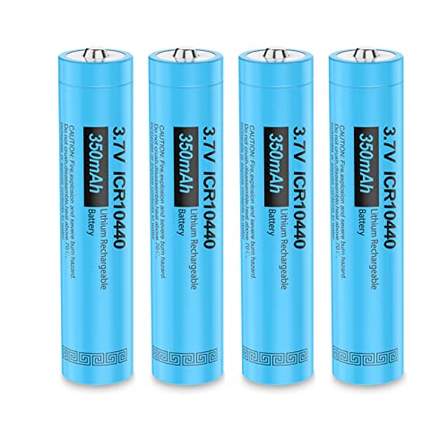 Batería Recargable, Batería de Litio, Pilas AAA, 350mah, 3,7 V Li-Ion, ICR10440, 4 Piezas, PKCELL