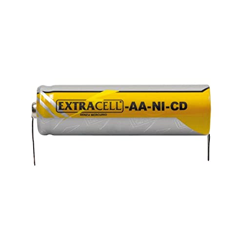 Batería recargable Ni-Cd AA 1,2 V 900 mAh 0,9 Ah con lengüetas laminillas de soldadura 50,5 x 14,5 mm