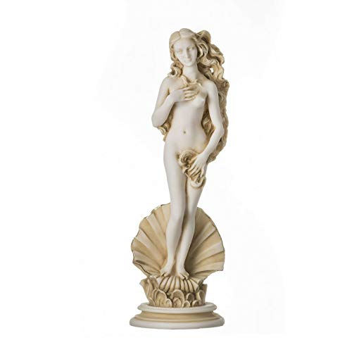 BeautifulGreekStatues Diosa Griega Afrodita Nacimiento de Venus Desnudo Estatua de alabastro 25cm