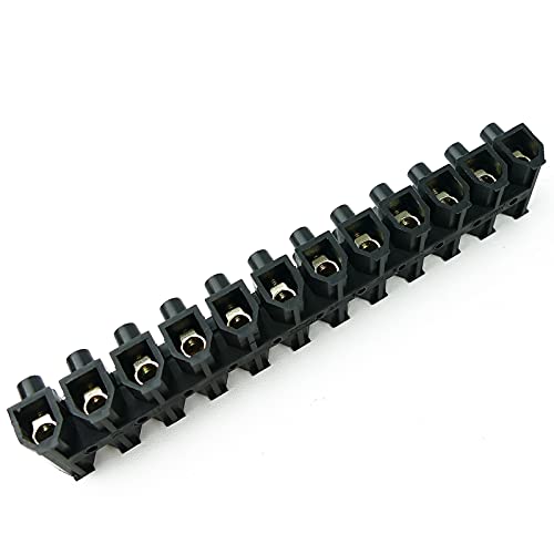 BeMatik - Regleta de conexión de Cables eléctricos de sección 16mm Negra