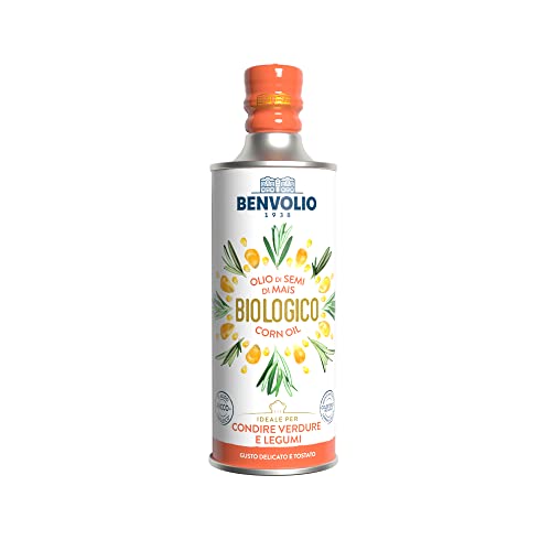 Benvolio 1938 BIO Aceite de semilla de maíz ecológico 500ml - Rico en ácido linoleico, procedente del germen de maíz