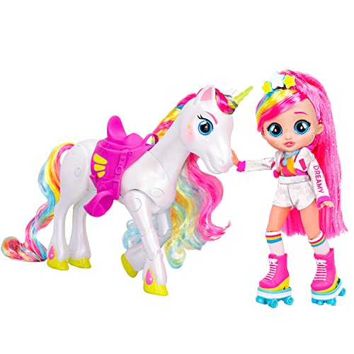 BFF BY BEBÉS LLORONES Dreamy & Rym - Pack de Lujo ¡Incluye la Exclusiva muñeca articulada Dreamy y su Unicornio Rym!-Regalo optimo para NIÑOS y NIÑAS +5 Años