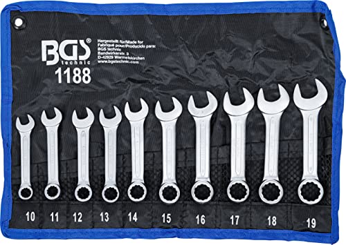 BGS 1188 | Juego de llaves combinadas | cortas | 10 - 19 mm | 10 piezas