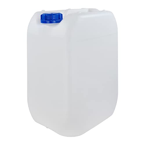 Bidón Garrafa Plástico 20 litros apilable. Apta para uso alimentario. Homologación para transporte ADR. (1 Unidad).