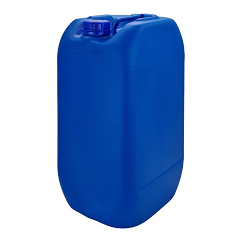 Bidón Garrafa Plástico Azul 30 litros apilable. Apta para uso alimentario como depósito contenedor de agua potable. Homologación para transporte ADR.