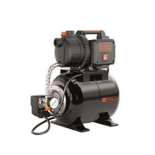 BLACK+DECKER Bomba Autocebante BXGP600PBE con Caldera para Aguas Limpias (600 W, Caudal max. 3100 l/h, Prevalencia max. 35 m)