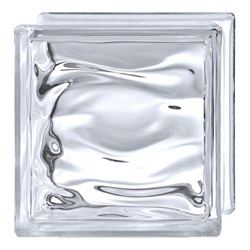 Bloque de vidrio Bormioli Rocco Agua Reflejos Blanco Neutro | cm 19x19x8 | Unidad de venta 1 caja de 6 pzas