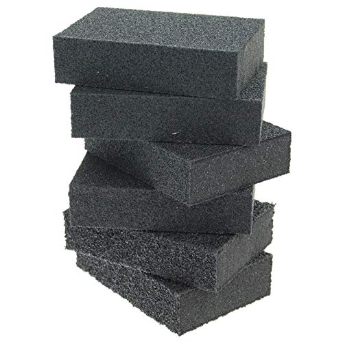 Bloques de esponja de lija de abrasivos con mojado o seco Fine tamaño mediano y grueso granos) unidades 6 piezas
