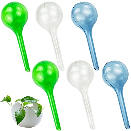 Bolas Globos de Riego, 6 Piezas Set Autorriego para Macetas Dispositivos de riego para Plantas Goteros para Equipos de Riego Automático Sistema para Flores Regar Plantas Interior