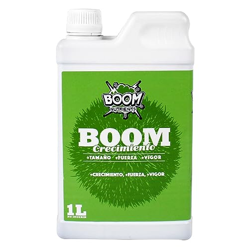 Boom Nutrients | Fertilizante de Crecimiento para Plantas - Fortalece y haz que Crezcan tus Plantas | Crecimiento Boom (1L)