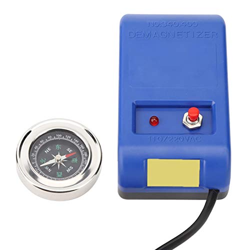 BORDSTRACT Desmagnetizador, Desmagnetizador de Reparación de Relojes Herramienta de Desmagnetización Eléctrica Con Brújula 110v - 220v, per Reparacion Reloj (Eu Enchufe)