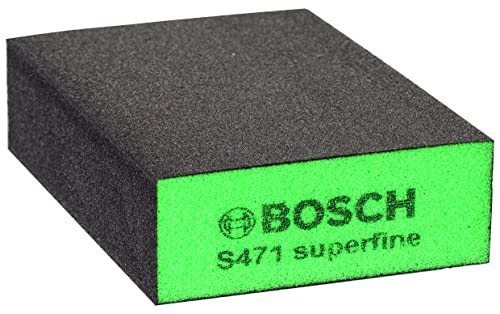 Bosch Accessories S471 medium Esponja abrasiva para Superficies y Bordes, Gris/Naranja, Medio