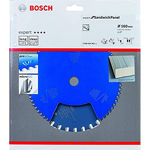 Bosch Professional 2608644365 Expert for Sandwich Panel-Hoja de Sierra Circular (160 x 20 x 2 mm, 30 Dientes), 0 W, 0 V, Color:, Ø 160 mm