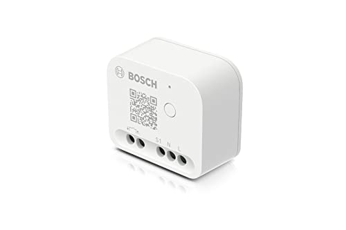 Bosch Smart Home Interruptor de relé para controlar digitalmente los dispositivos electrónicos y la iluminación. Compatible con Amazon Alexa, el asistente Google Apple HomeKit