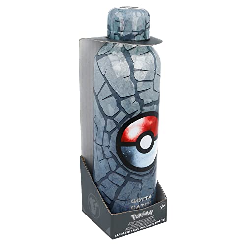 Botella de agua reutilizable térmica de acero inoxidable con doble aislamiento de 515 ml de Pokemon