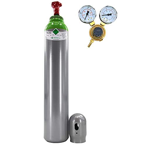 Botella de gas con reductor MIX Argón (82%) + CO2 8 litros de gas de soldadura MIG/MAG TIG WIG