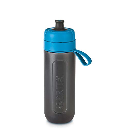 Botella filtrante BRITA Active Azul - Filtro Tecnología MicroDisc, Óptimo sabor para disfrutar en cualquier lugar, Botella de Agua sin BPA, 0.6 litros