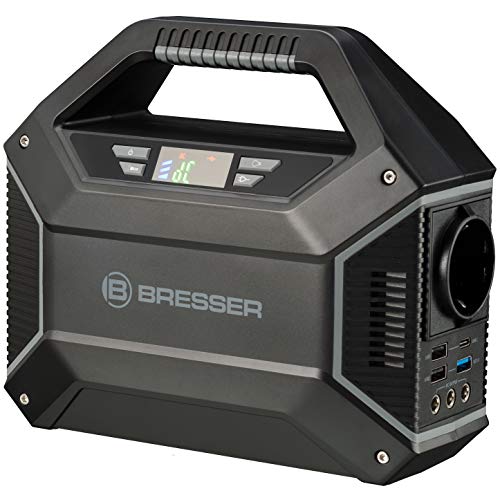 Bresser Mobile Power Station 100 W Power Bank para telescopios u Otros Dispositivos electrónicos con 3 Puertos USB y 1 x Conector de 230 V