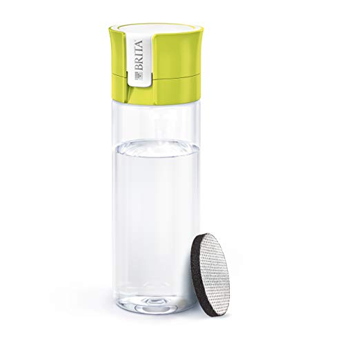 BRITA Botella filtrante Lima - Filtro Tecnología MicroDisc, Óptimo sabor para disfrutar en cualquier lugar, Botella de Agua sin BPA, 0.6 litros