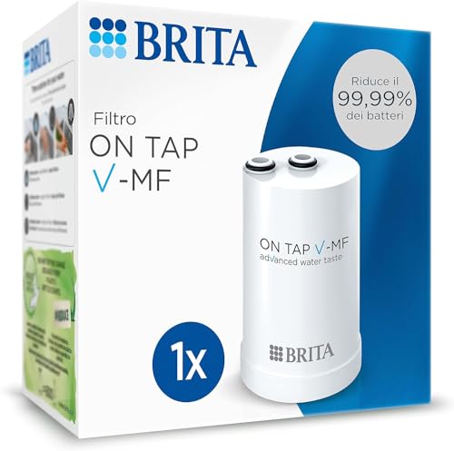 BRITA Filtro ON TAP V, 1 filtro (4 meses) - Recambio para tener agua sostenible con un mejor sabor, reduce pequeñas partículas, metales y sustancias que alteran el sabor