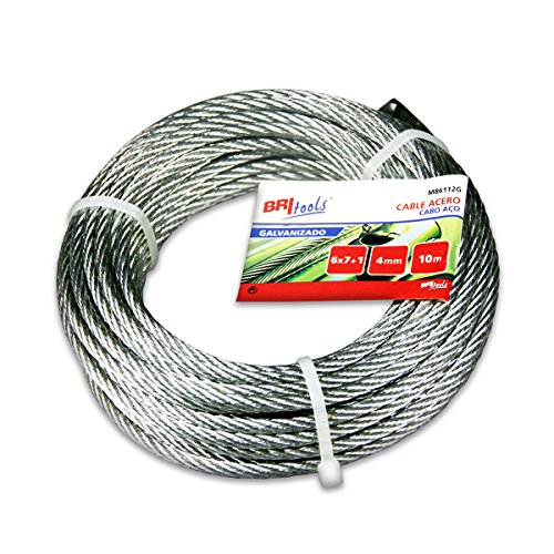 BriTools M86112G Cable acero galvanizado, 4 mm