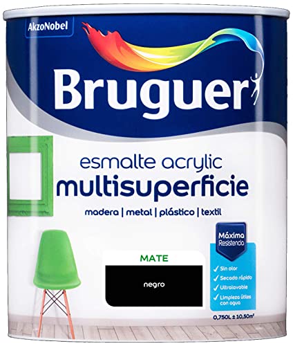 Bruguer Acrylic Multisuperficie Esmalte al agua Mate Negro 750 ml