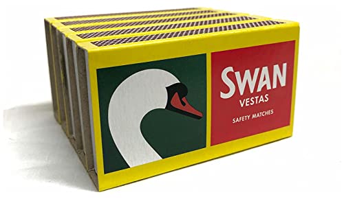 Bryant & May Swan Vestas - Cerillas de seguridad, madera, paquete de 5