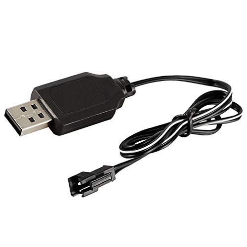 Cable de carga USB del cargador de batería para Ni-Cd Ni-MH Paquete de baterías recargables Adaptador de clavija SM-2 de salida de 4.8V Usado en RC Toys Carro TANK Camiones Trenes Barco (4.8V)