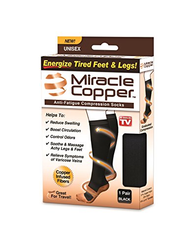 Cable de cobre anti-la fatiga de la obra de arte válvula de compresión de calcetines de deporte (extra de gran tamaño para/de gran tamaño para)